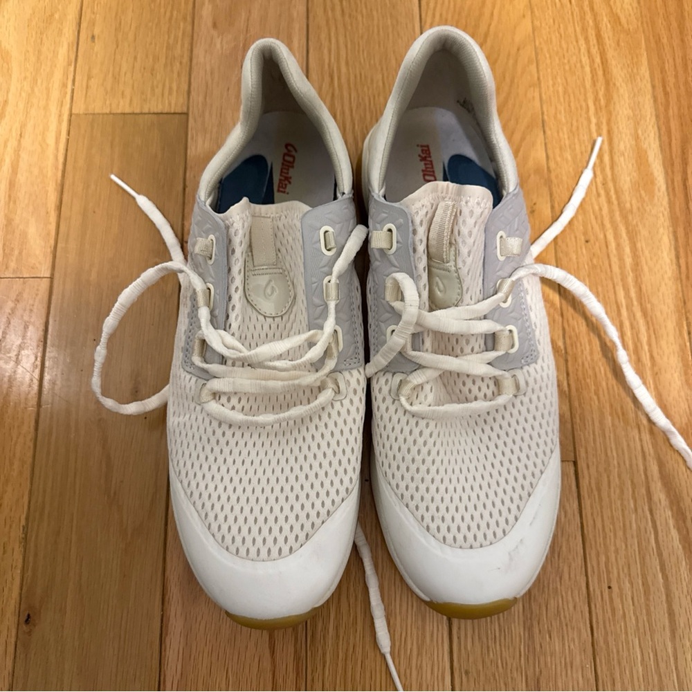 OluKai White Athletic Shoes with Breathable Mesh